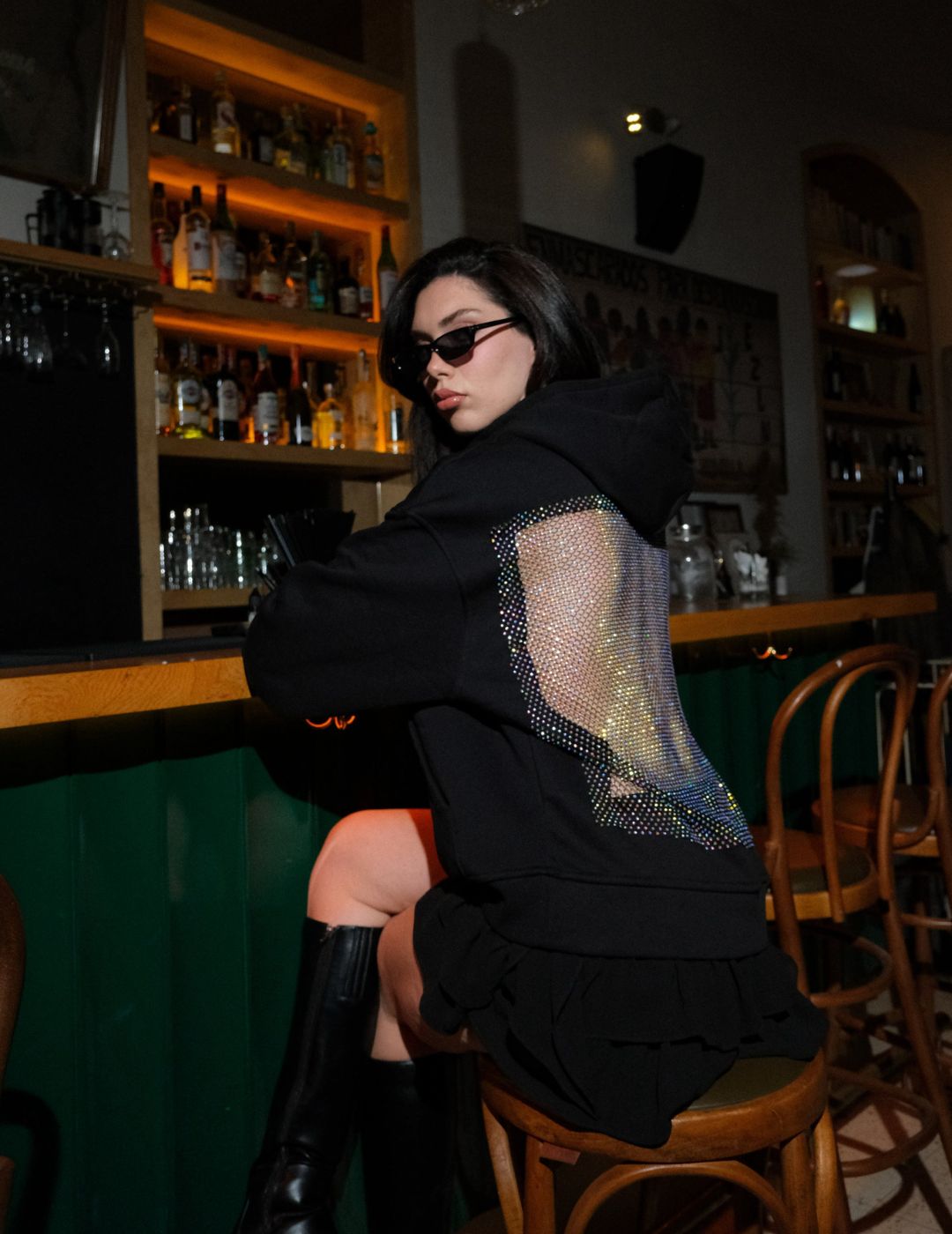 Viral Sparkly Mesh Hoodie