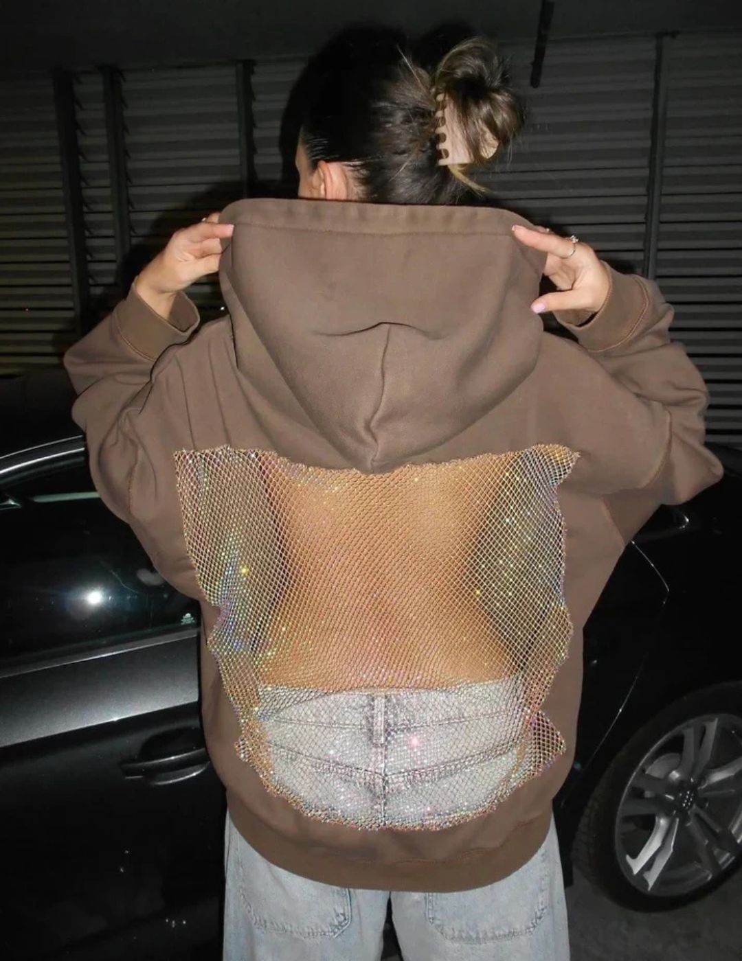 Viral Sparkly Mesh Hoodie