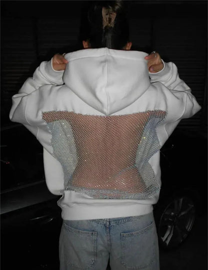 Viral Sparkly Mesh Hoodie