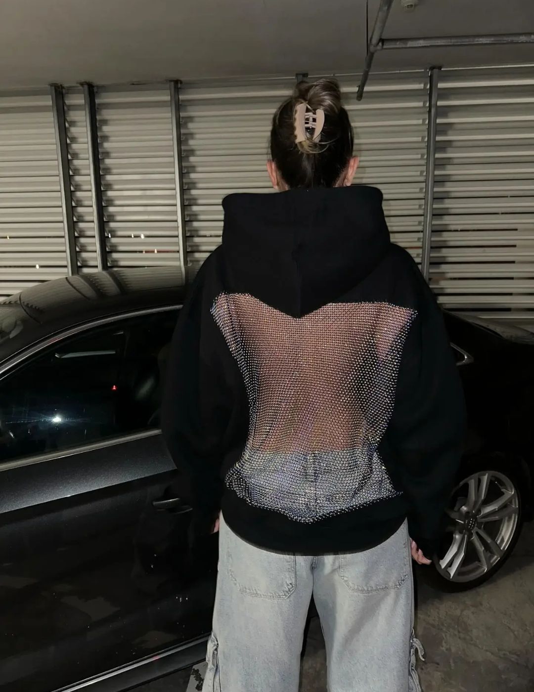 Viral Sparkly Mesh Hoodie
