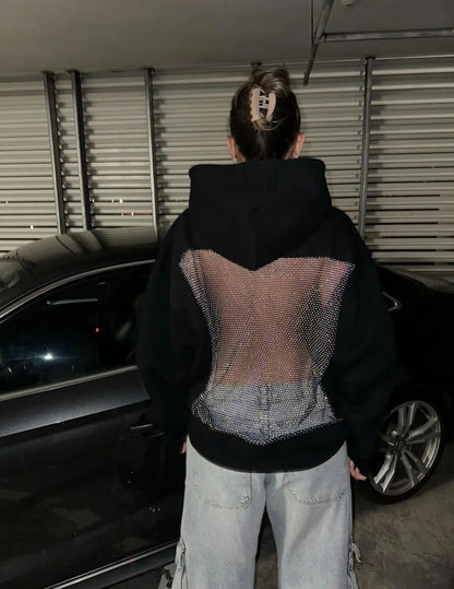 Viral Sparkly Mesh Hoodie