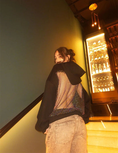 Viral Sparkly Mesh Hoodie